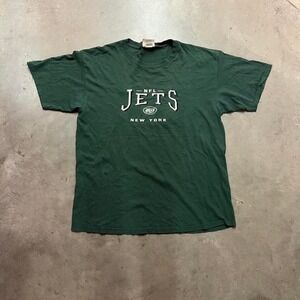 Y2K Oversized‎ Green Embroidered NY Jets Lee sport Tee size XL